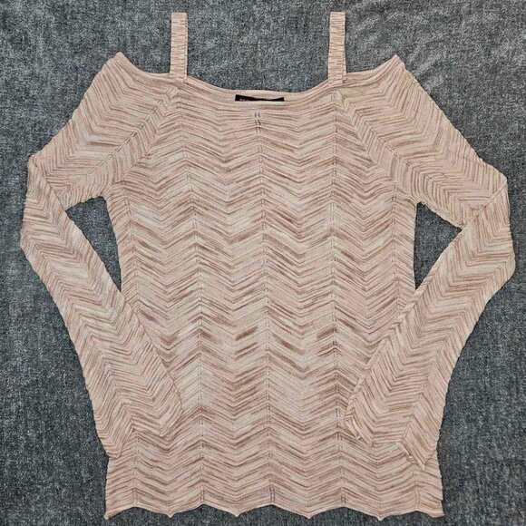 White House Black Market light off the shoulder sweater, creamy tan, size LP - Picture 1 of 1